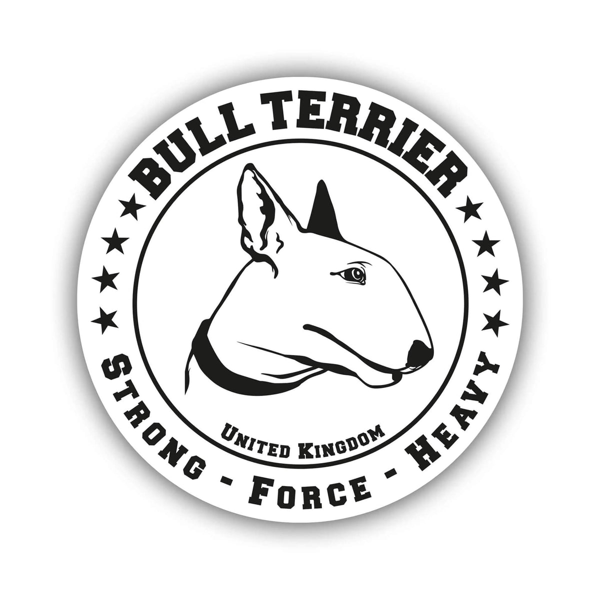 Bullterrier Aufkleber "B002"