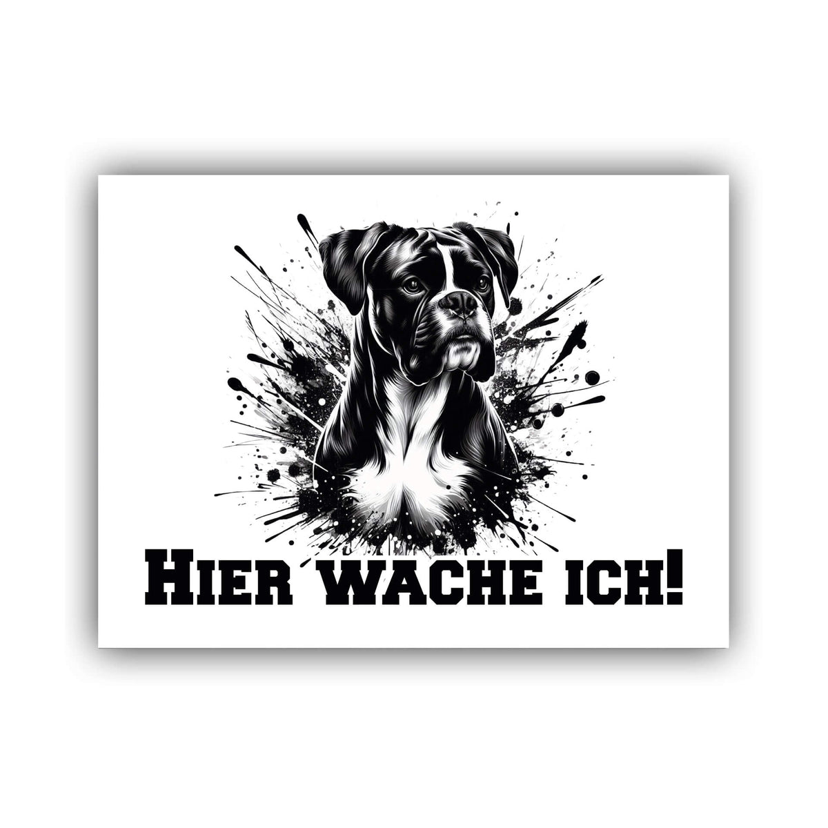 Deutscher Boxer Schild Warnschild 001