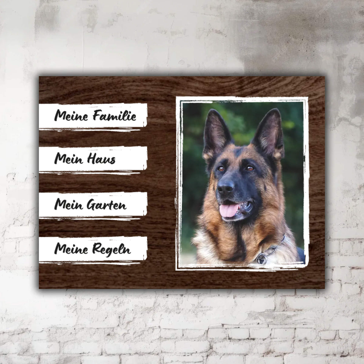 Deutscher Schäferhund Schild mit Foto P001