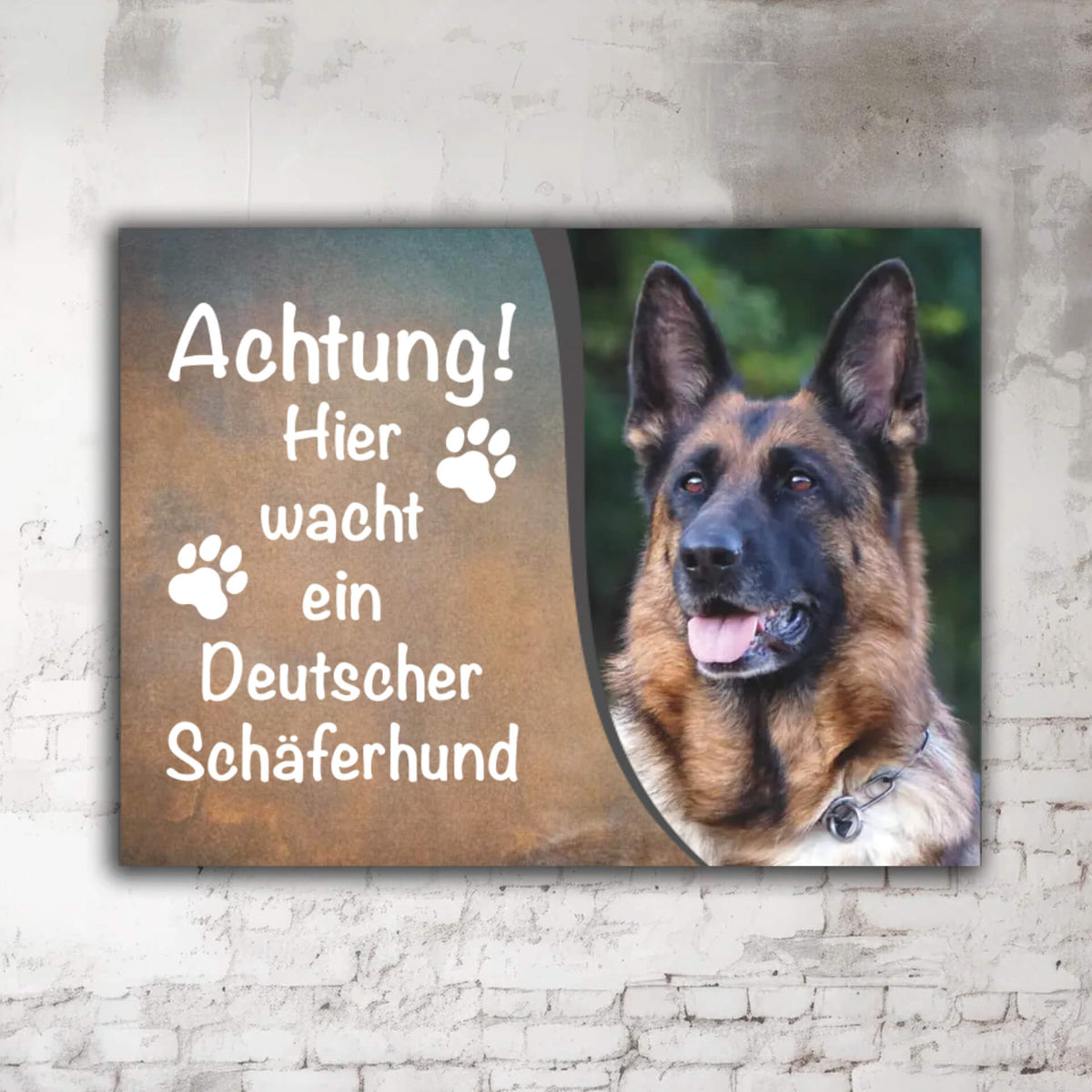 Deutscher Schäferhund Warnschild Motiv P002