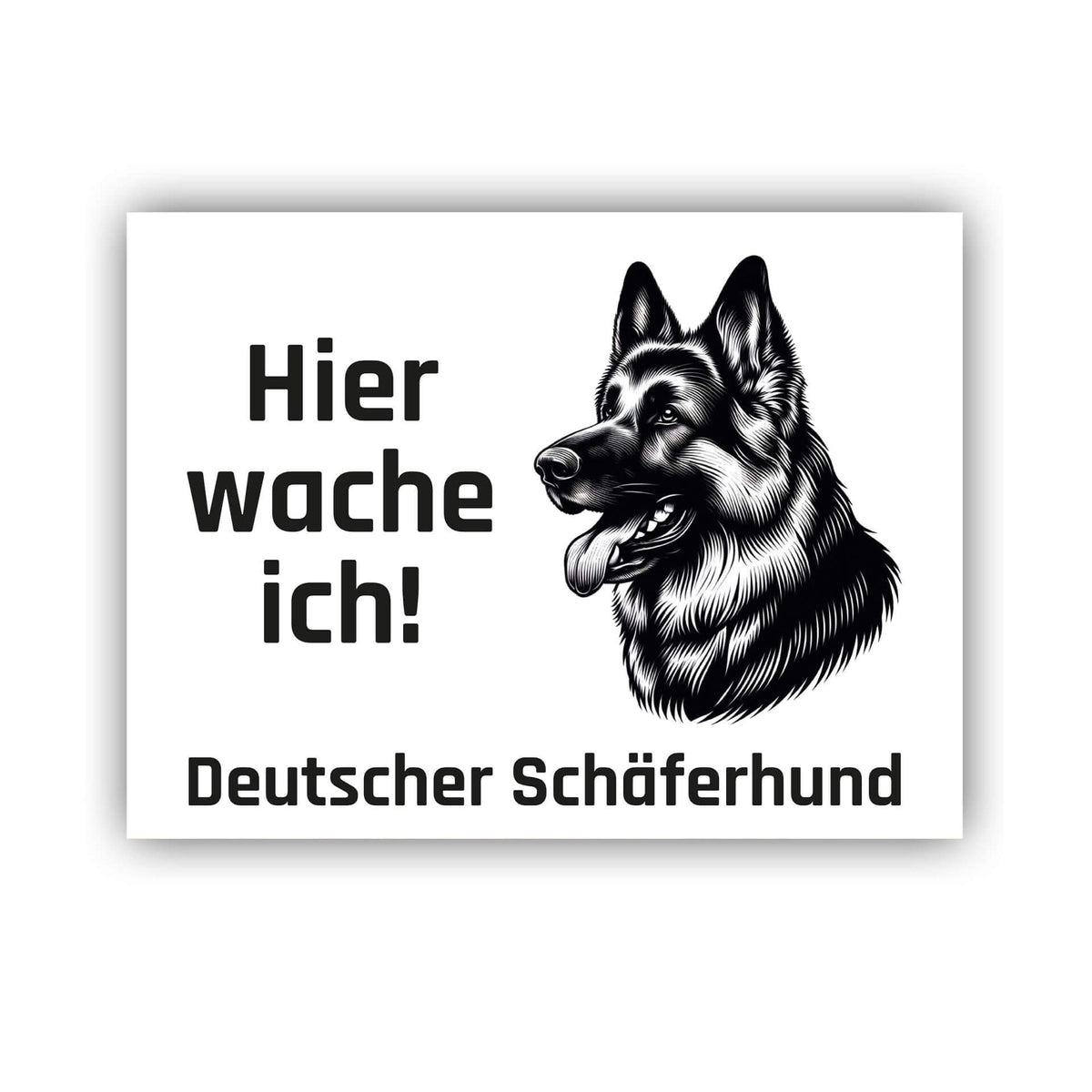 Deutscher Schaeferhund Schild Warnschild 001