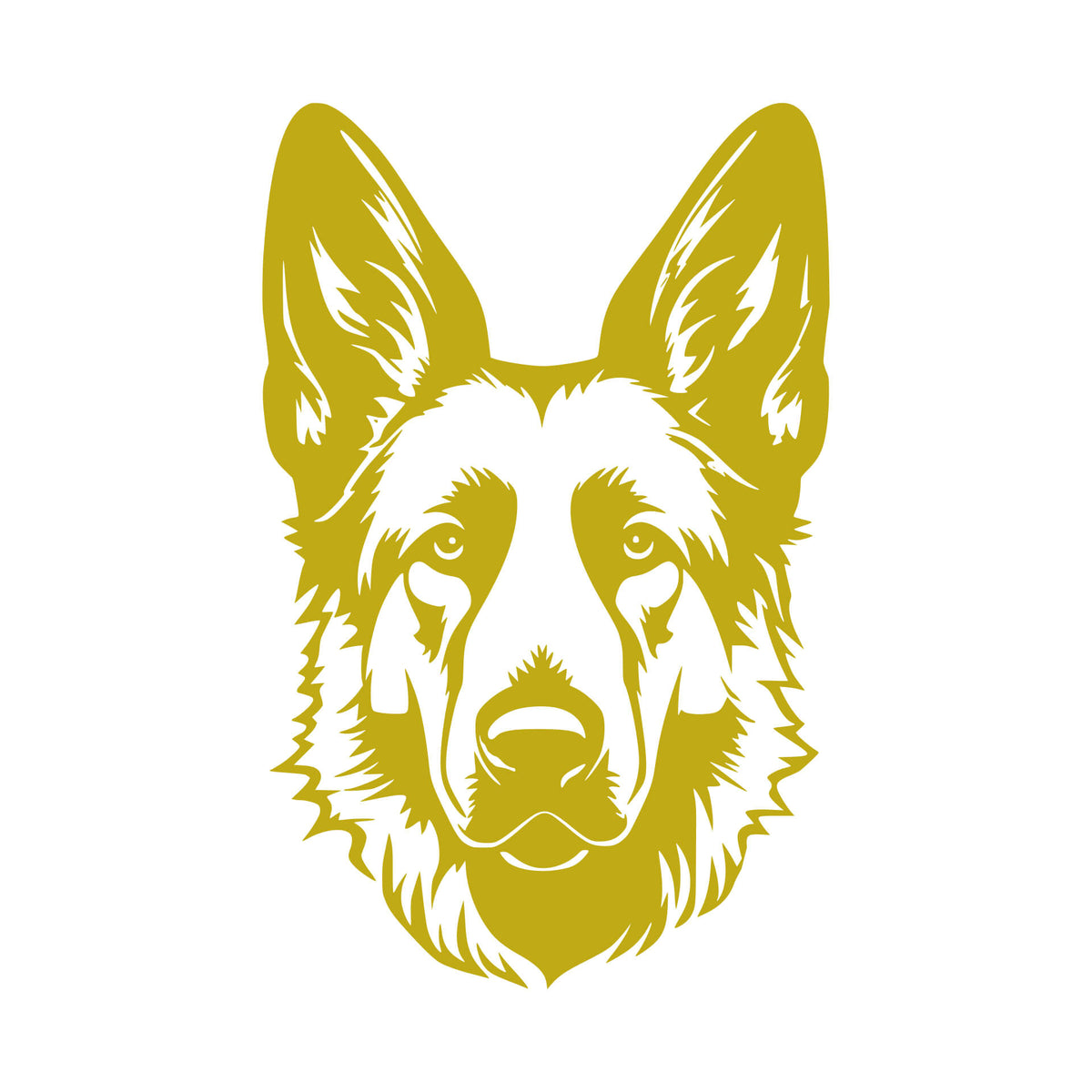 Deutscher Schaeferhund Aufkleber Autoaufkleber 003 gold