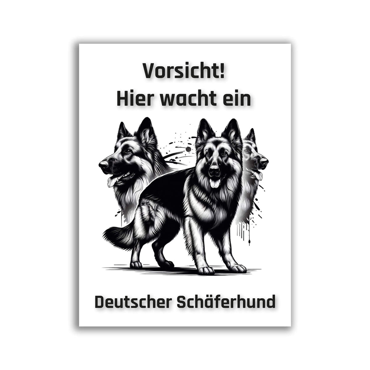 Deutscher Schaeferhund Schild Warnschild 002