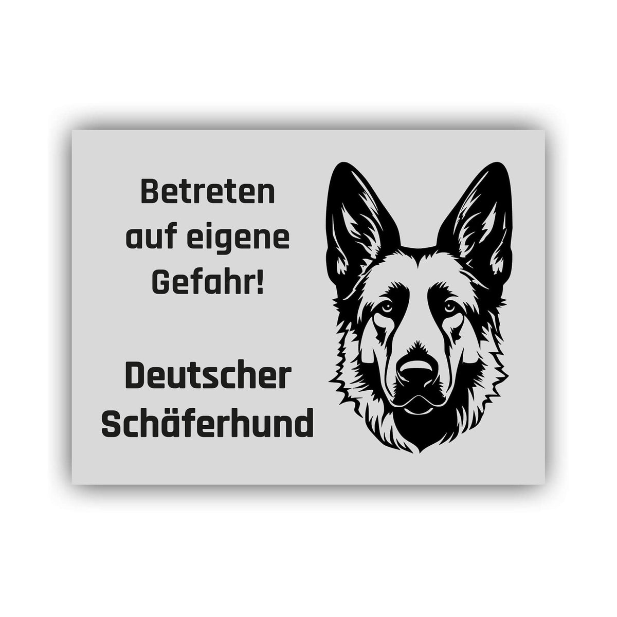 Deutscher Schaeferhund Schild Warnschild 003