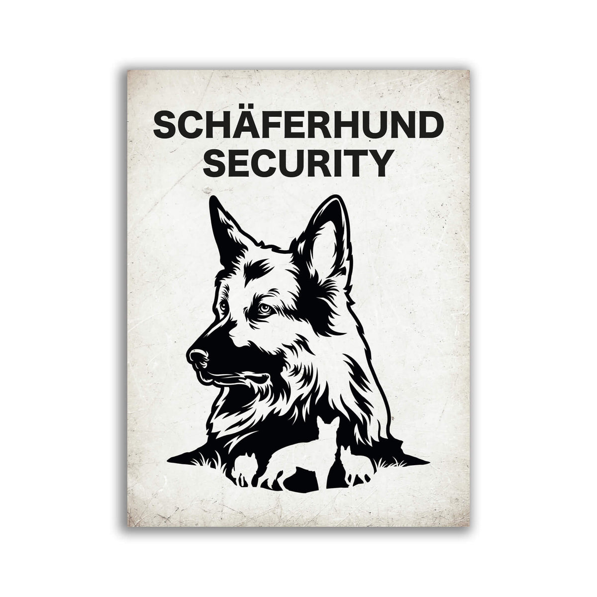 Deutscher Schaeferhund Schild Warnschild 004
