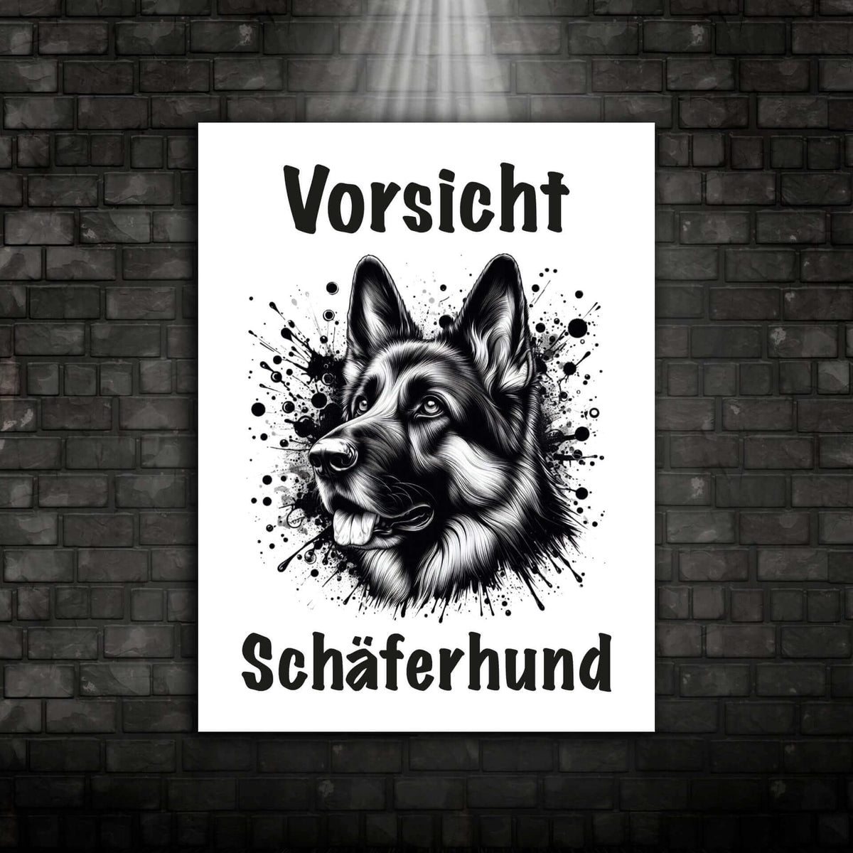 Deutscher Schaeferhund Schild Warnschild 005 Ansicht
