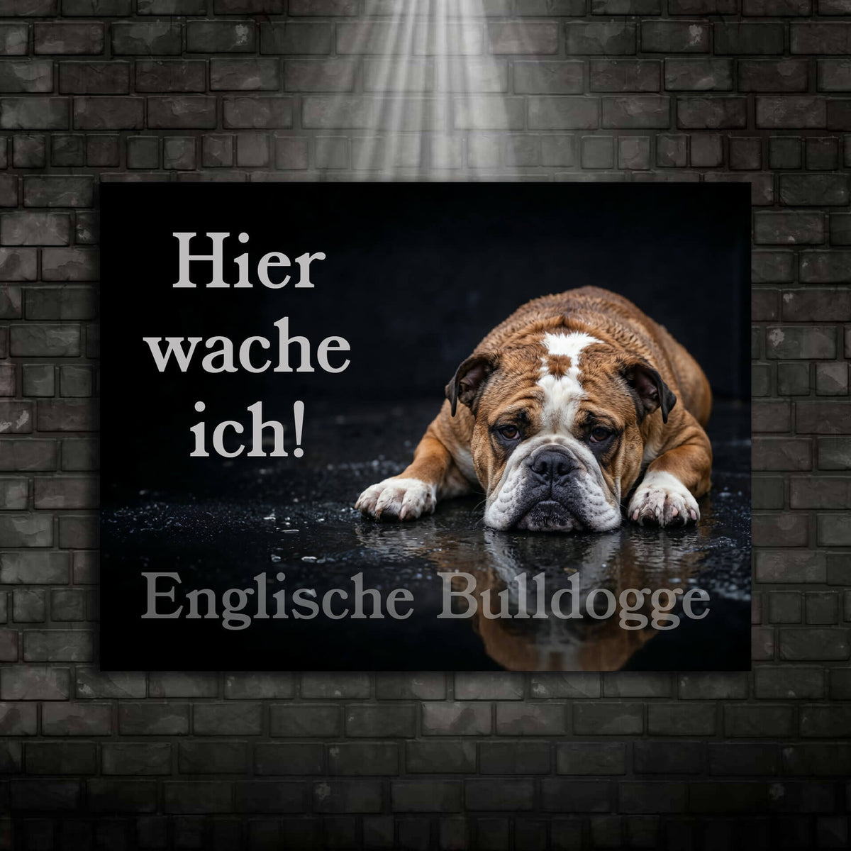 Englische Bulldogge Türschild 003 Ansicht