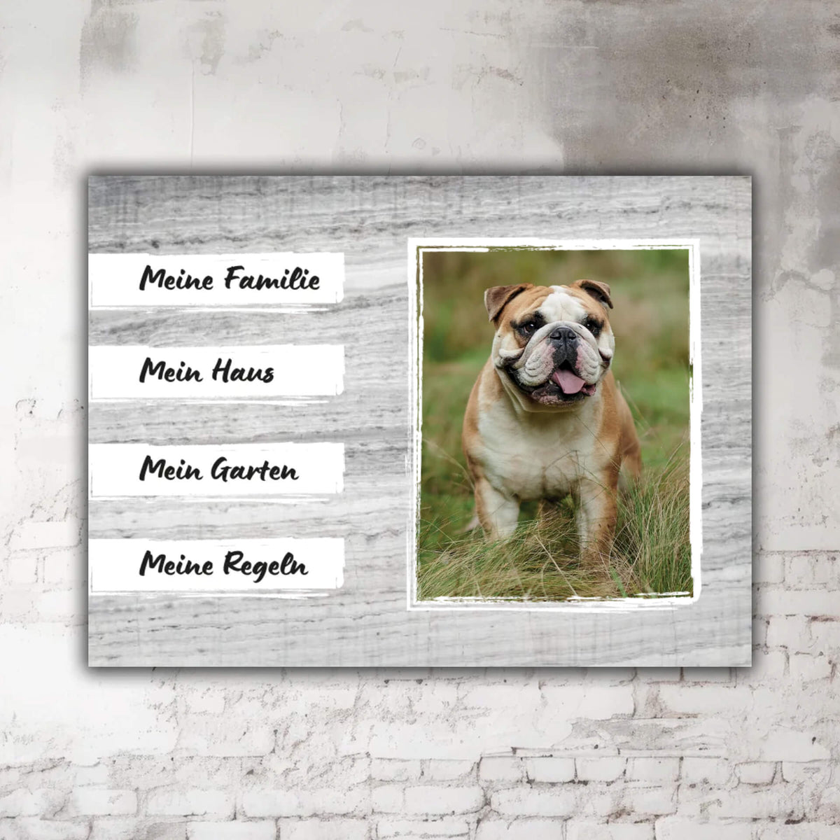 Englische Bulldogge Türschild P001