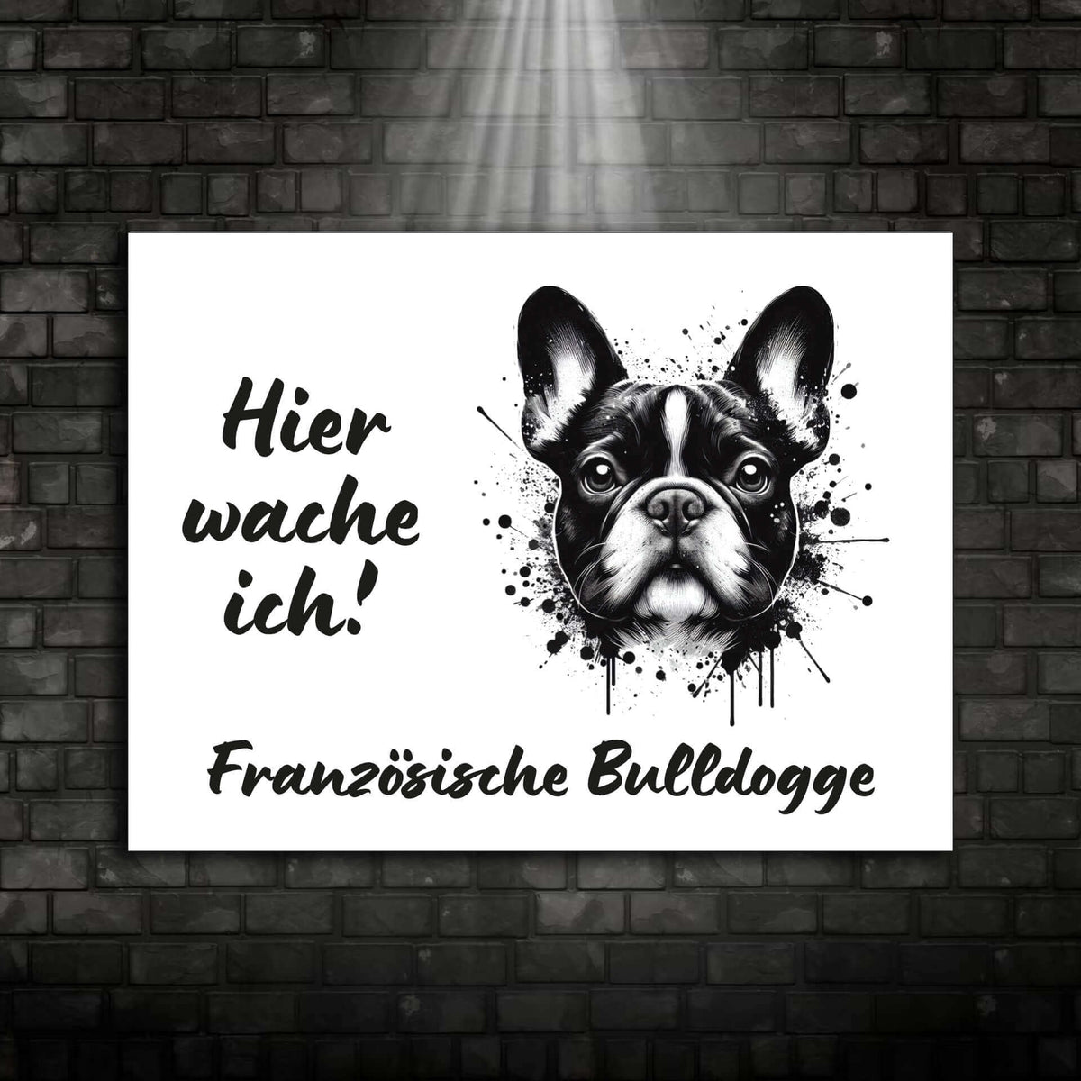 Französische Bulldogge Schild "001"