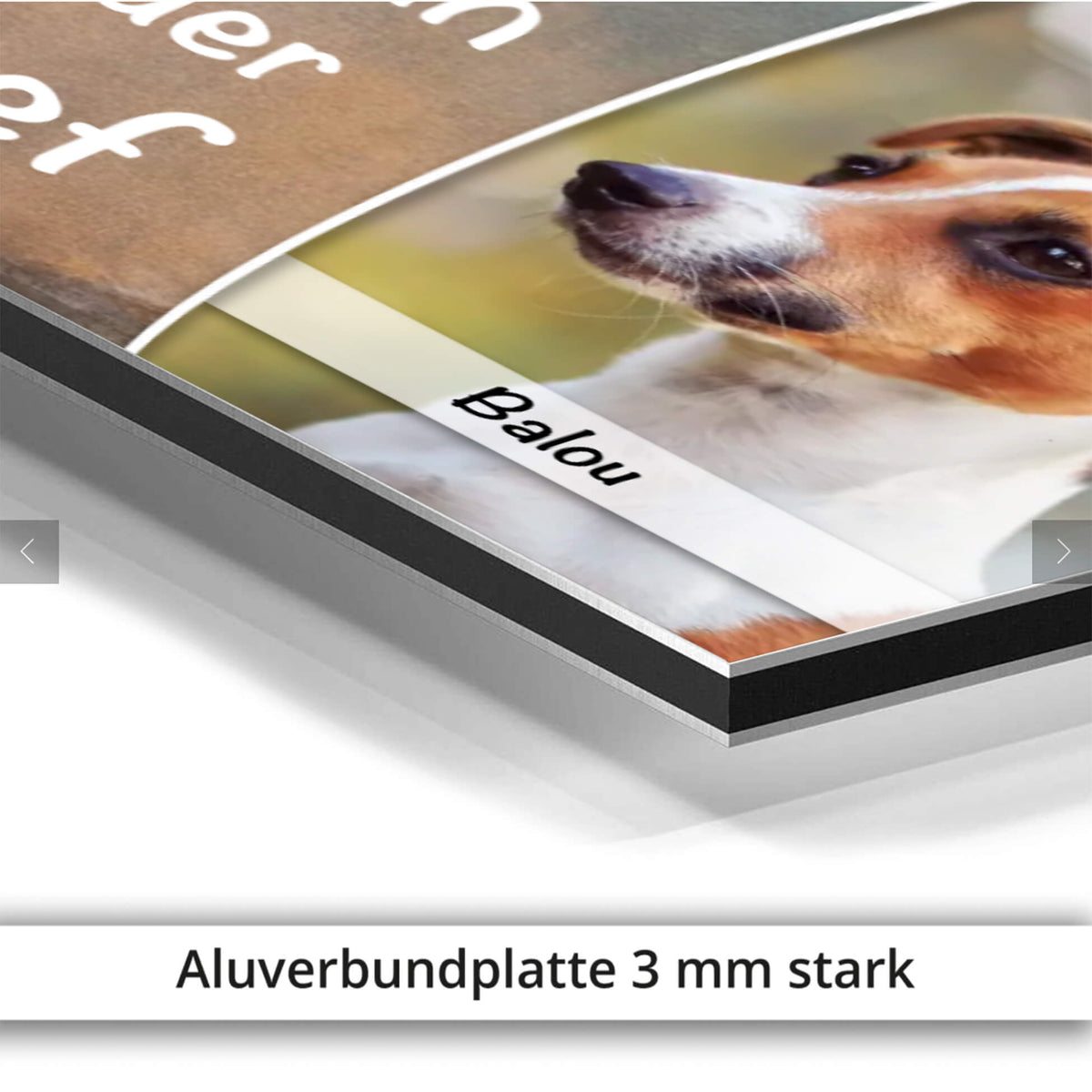 Hunde Türschild aus Aluverbundplatte