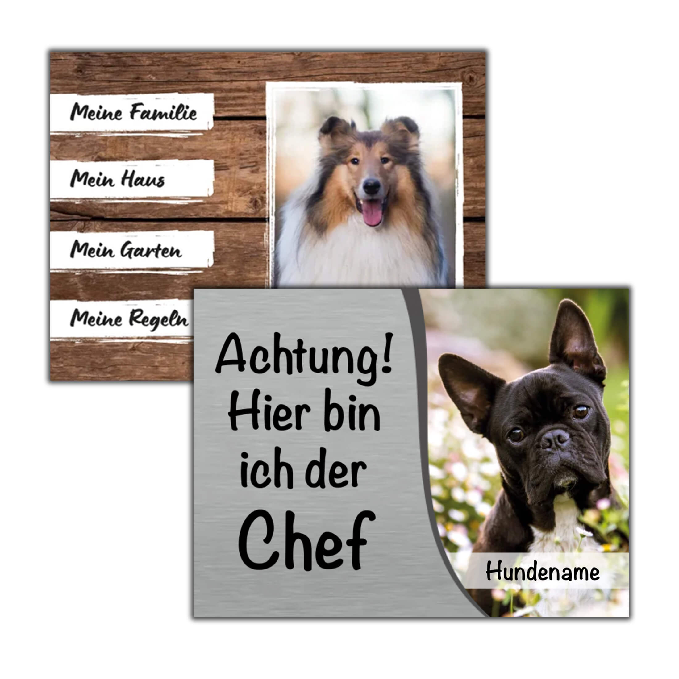 Hundeschild Personalisieren Schritt 1