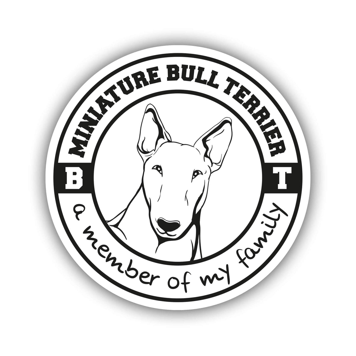 Miniature Bullterrier Aufkleber "B003"