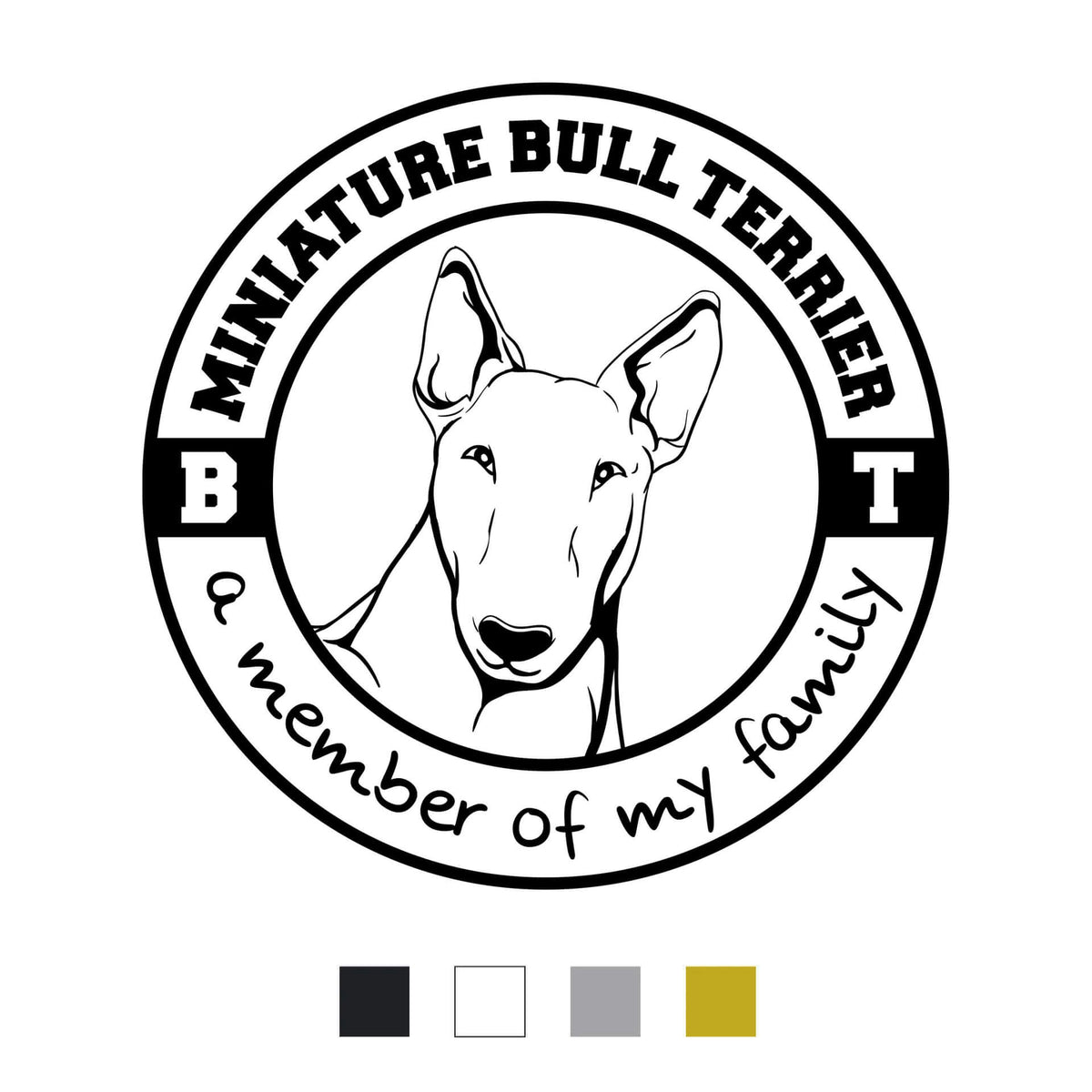 Miniature Bullterrier Aufkleber "A002"