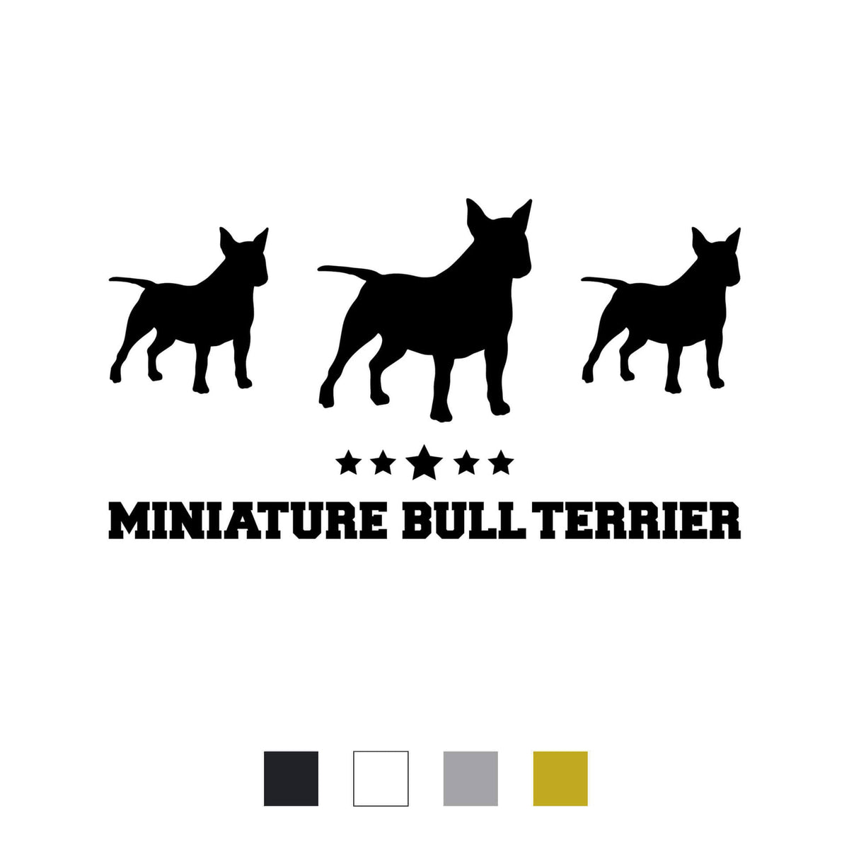 Miniature Bullterrier Aufkleber "A005"