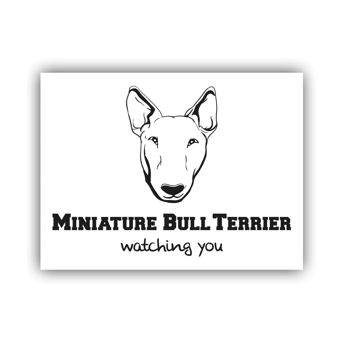 Miniature Bullterrier Schild "001"