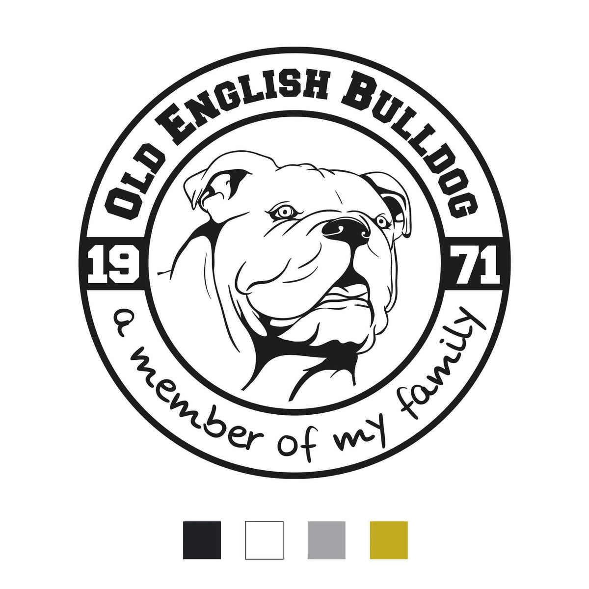 Old English Bulldog Aufkleber "A002"