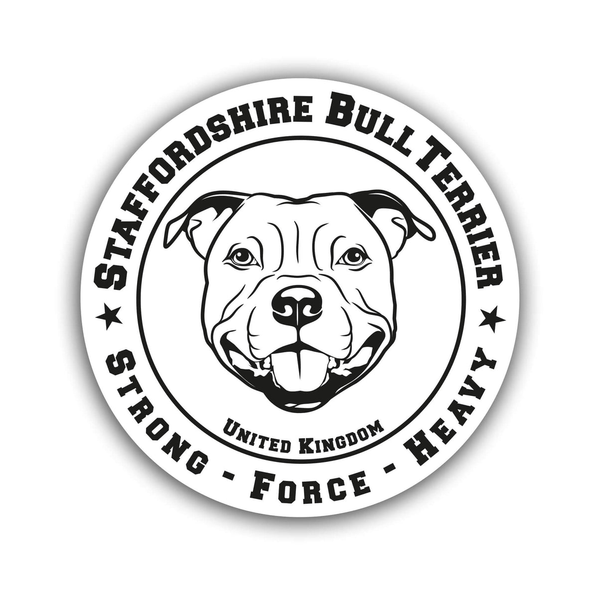 Staffordshire Bullterrier Aufkleber "B008"