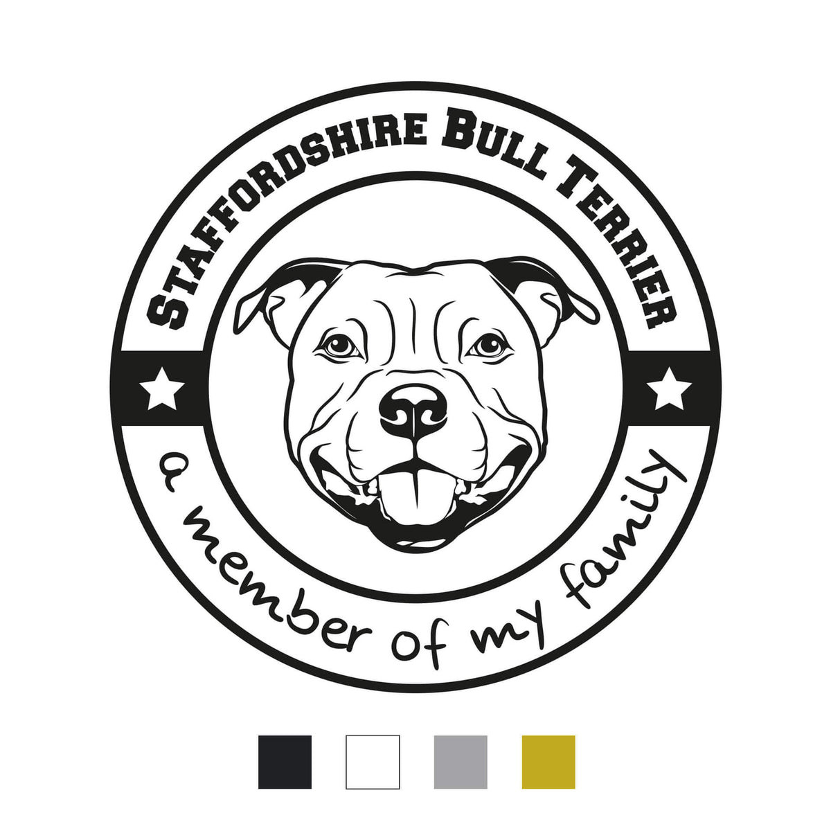 Staffordshire Bullterrier Aufkleber "A003"