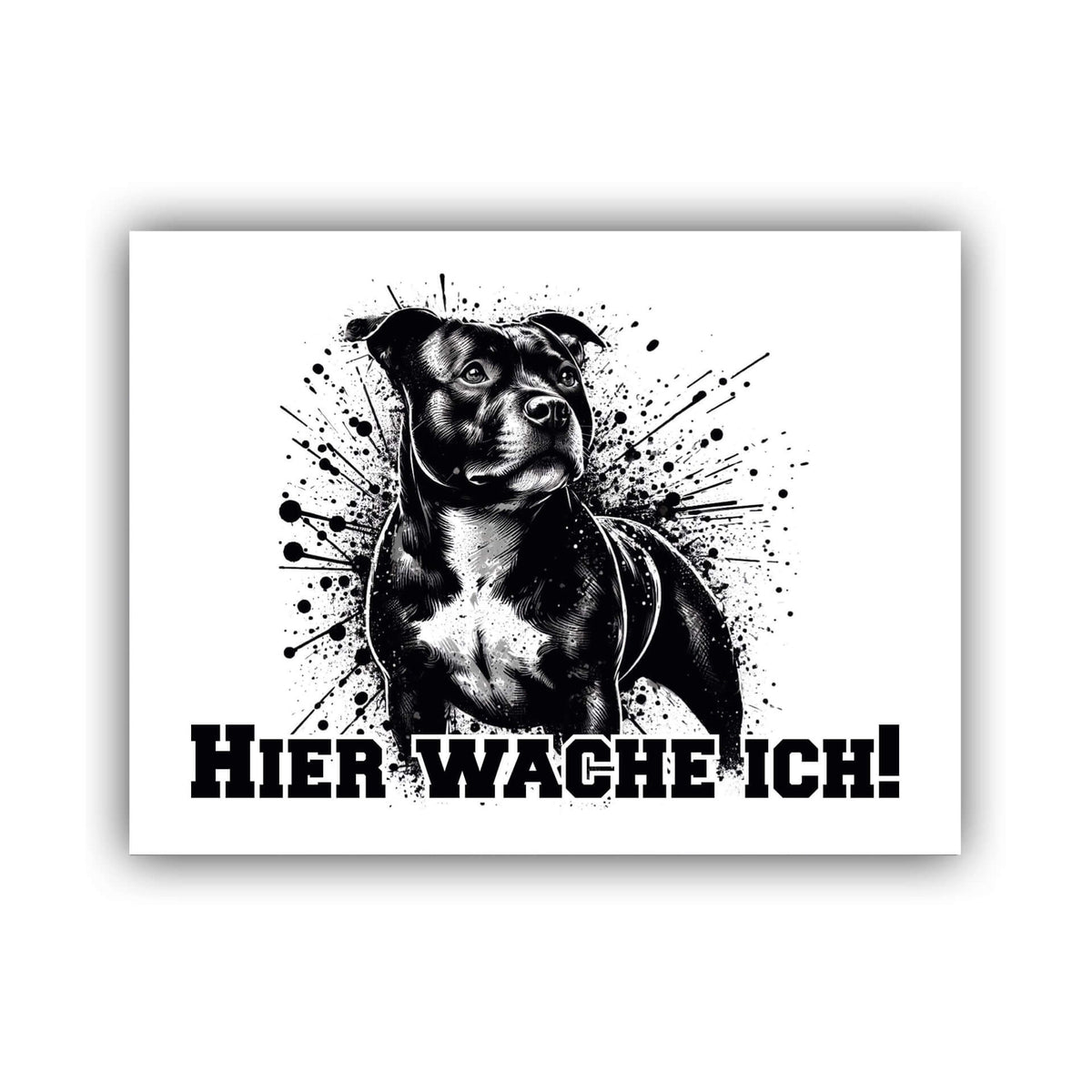 Staffordshire Bullterrier Schild Warnschild 001
